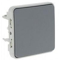 Переключатель без рамки Legrand Plexo 1-кл. проходной IP55 серый картинка